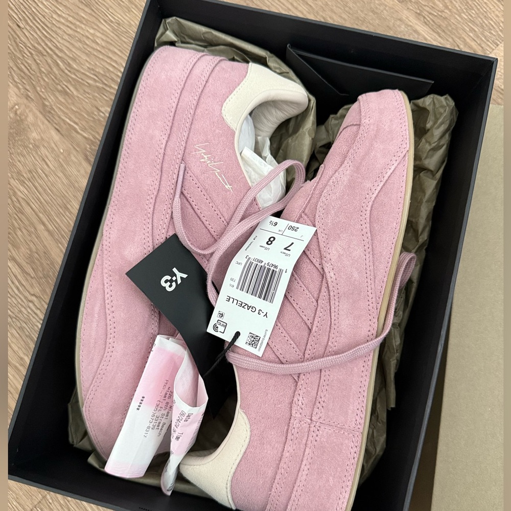 Y-3 Women's Soft Pink Suede Sneakers